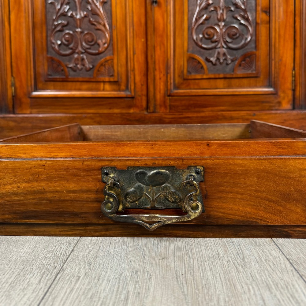 Antique 20th Century Bookcase On Cupboard In Walnut  View XIII