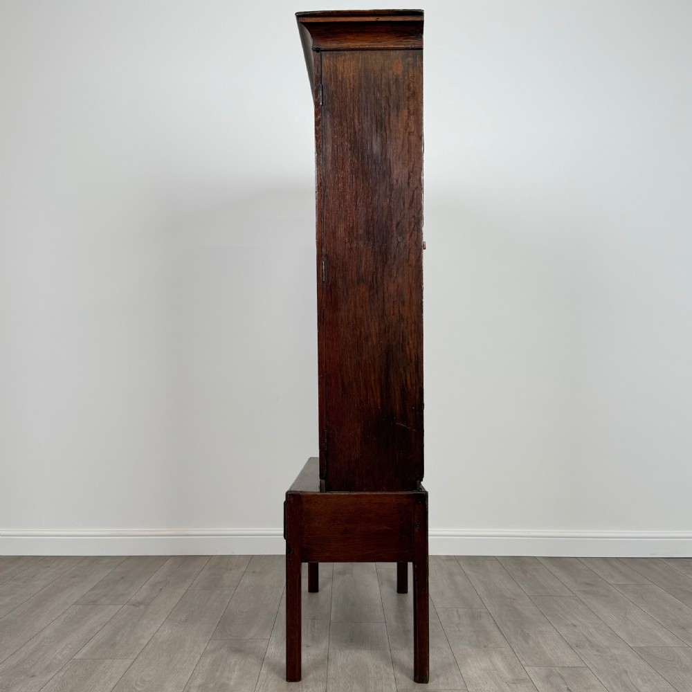 Antique 18th Century Fine Quality Cupboard On Stand In Oak  View IV