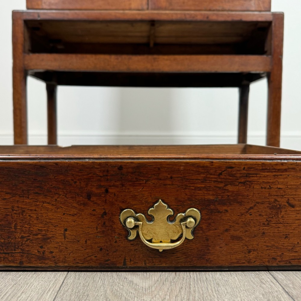 Antique 18th Century Fine Quality Cupboard On Stand In Oak  View XII