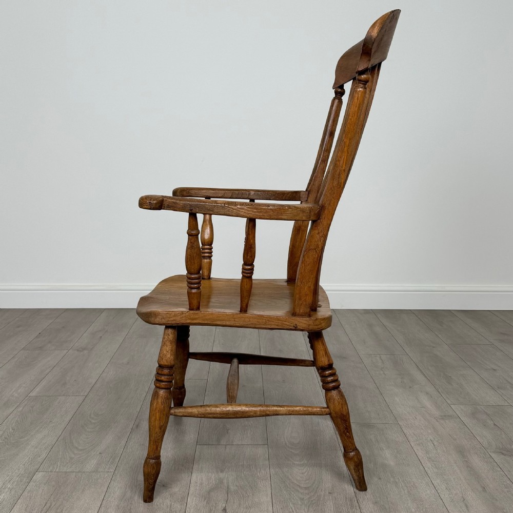 Antique 19th Century Windsor Armchair In Oak  View II