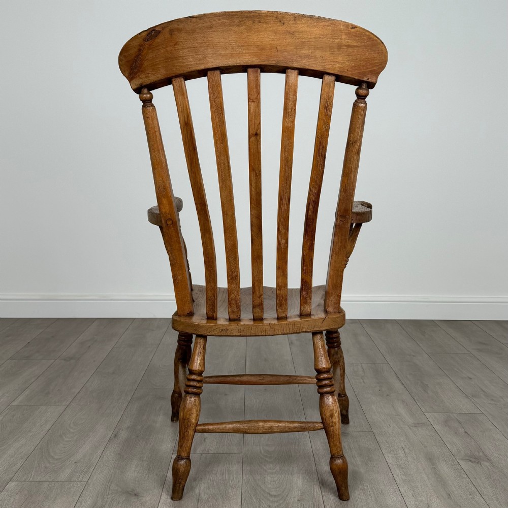 Antique 19th Century Windsor Armchair In Oak  View IV