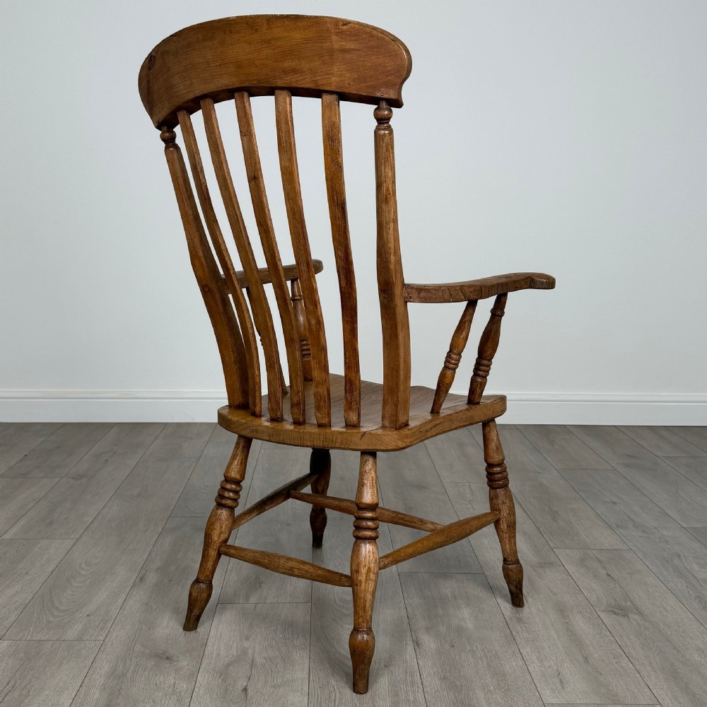 Antique 19th Century Windsor Armchair In Oak  View V