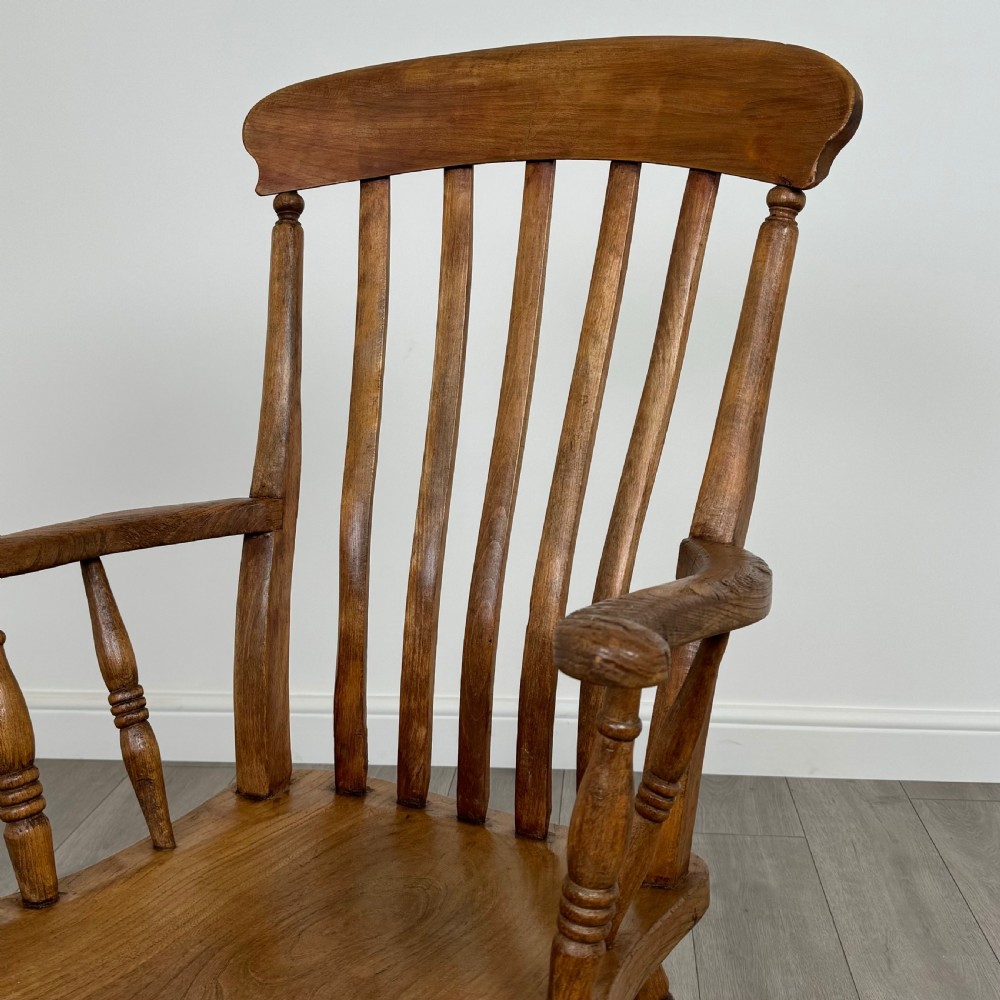 Antique 19th Century Windsor Armchair In Oak  View IX