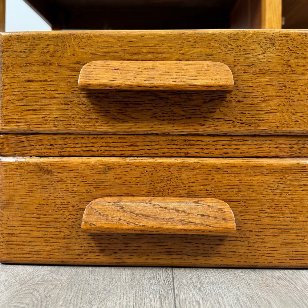  Vintage 20th Century Good Quality Desk In Oak  View XII