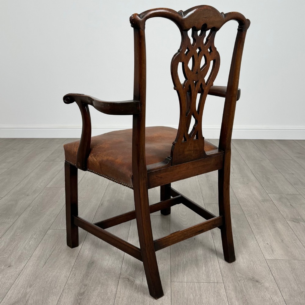  Antique 19th Century Set Of 8 Chippendale Style Dining Chairs  View III