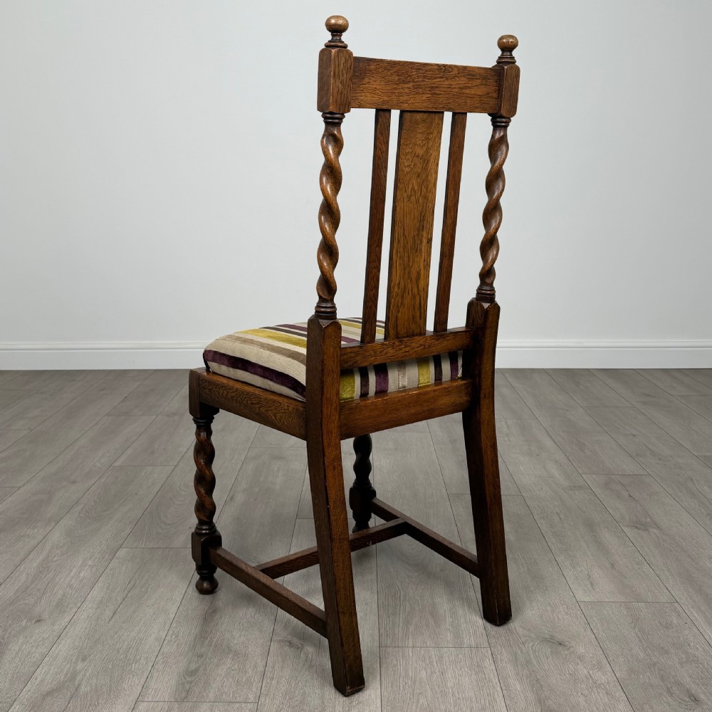  Antique 19th Century Set Of 4 Barley Twist Dining Chairs  View III