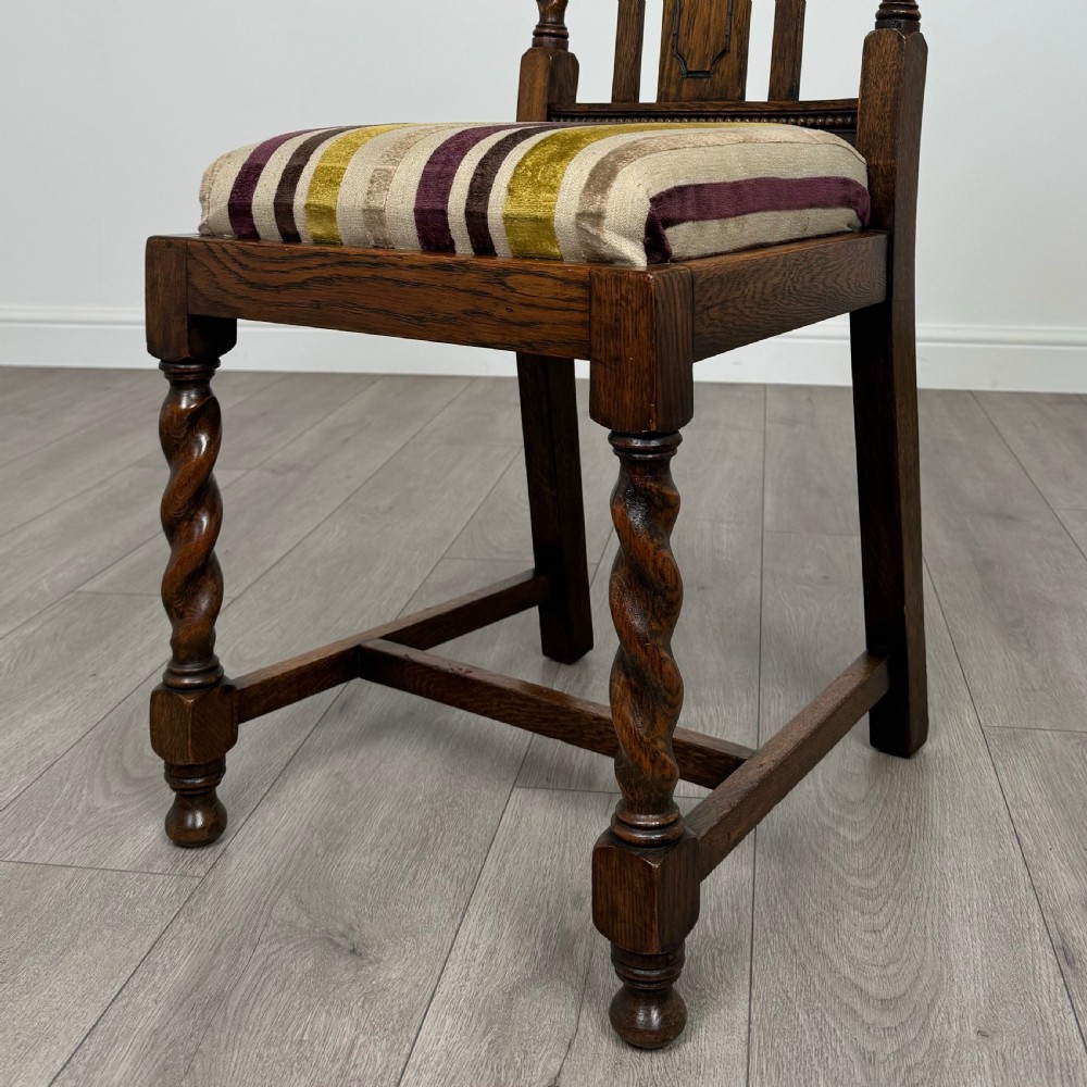  Antique 19th Century Set Of 4 Barley Twist Dining Chairs  View VI