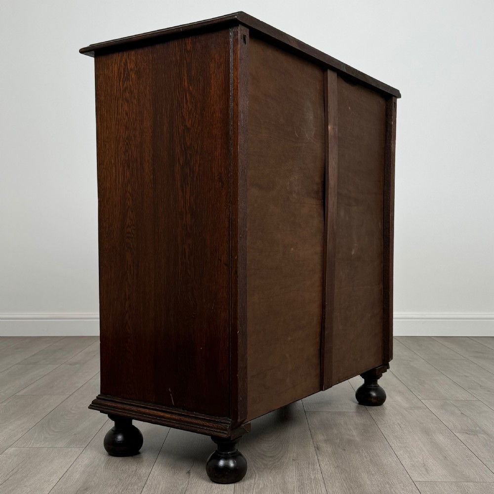 Antique 20th Century Jacobean Style Chest Of Drawers In Oak  View IV