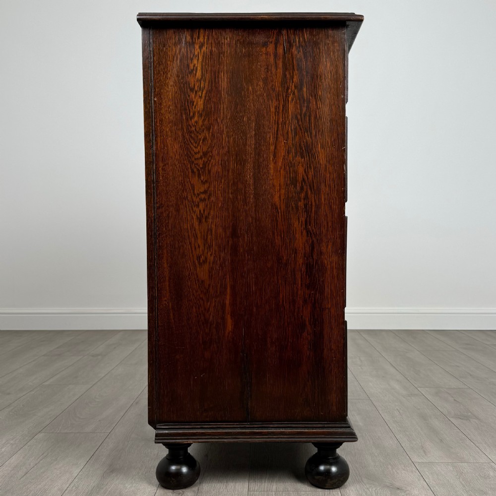 Antique 20th Century Jacobean Style Chest Of Drawers In Oak  View VII