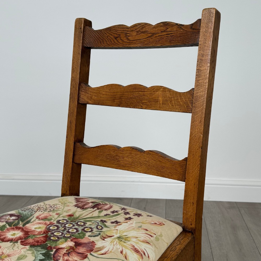  Antique 20th Century Set Of 4 Good Quality Oak Dining Chairs  View IV