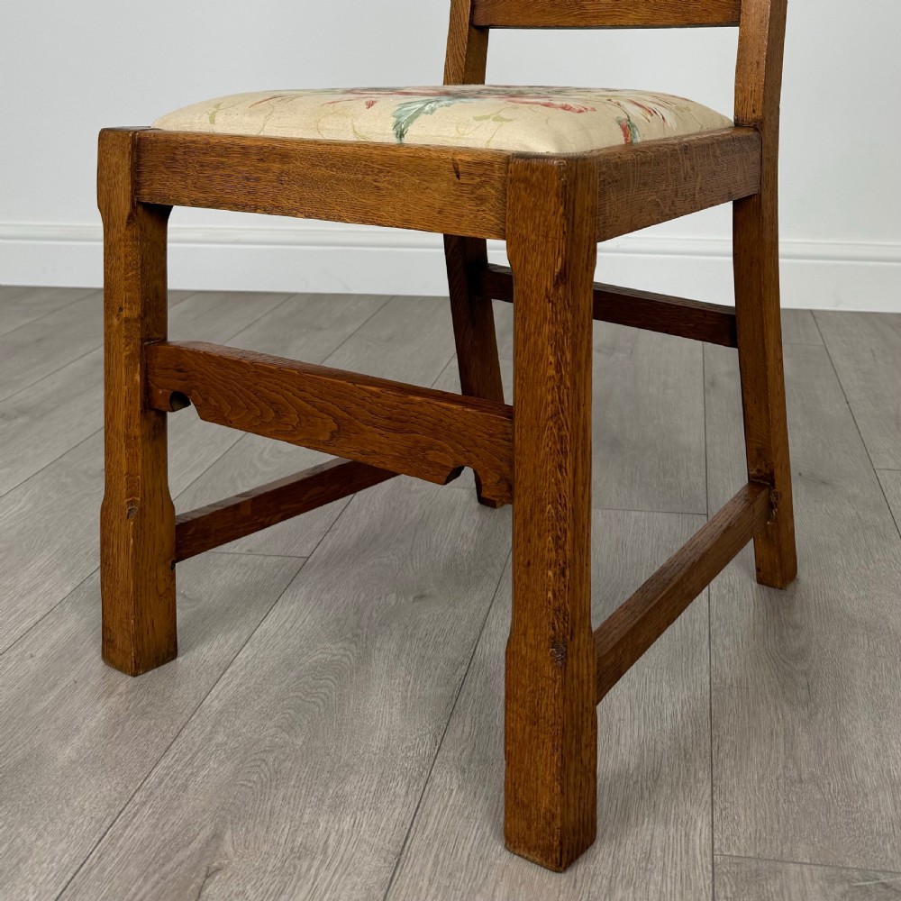  Antique 20th Century Set Of 4 Good Quality Oak Dining Chairs  View V