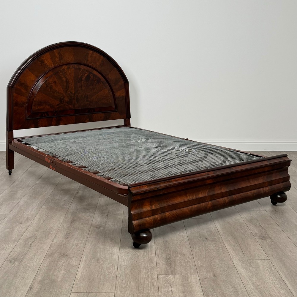 Antique 19th Century Good Quality Double Bed In Mahogany  View II