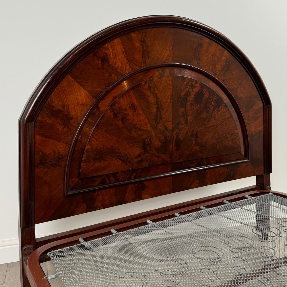 Antique 19th Century Good Quality Double Bed In Mahogany  View V