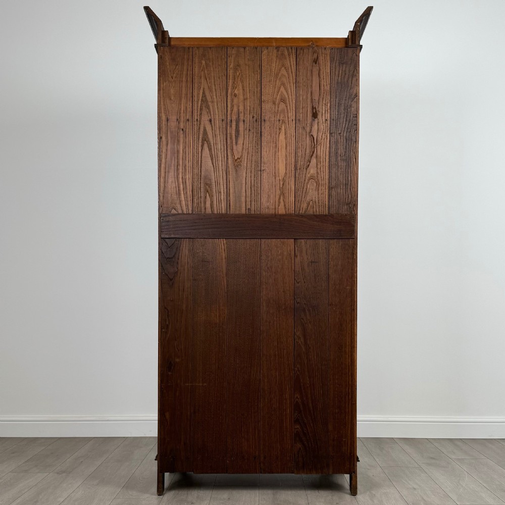 Antique 20th Century Jacobean Style Single Oak Wardrobe View VI