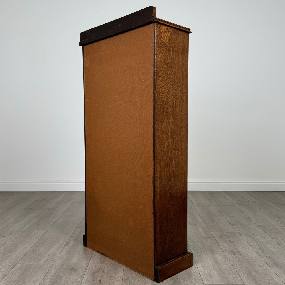Antique 20th Century Good Quality Open Bookcase In Oak  View VI