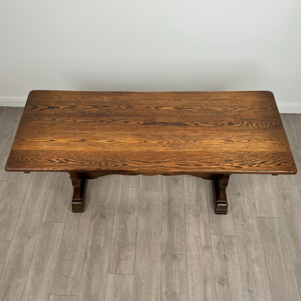 Antique 20th Century Good Quality Dining Table In Oak  View IV
