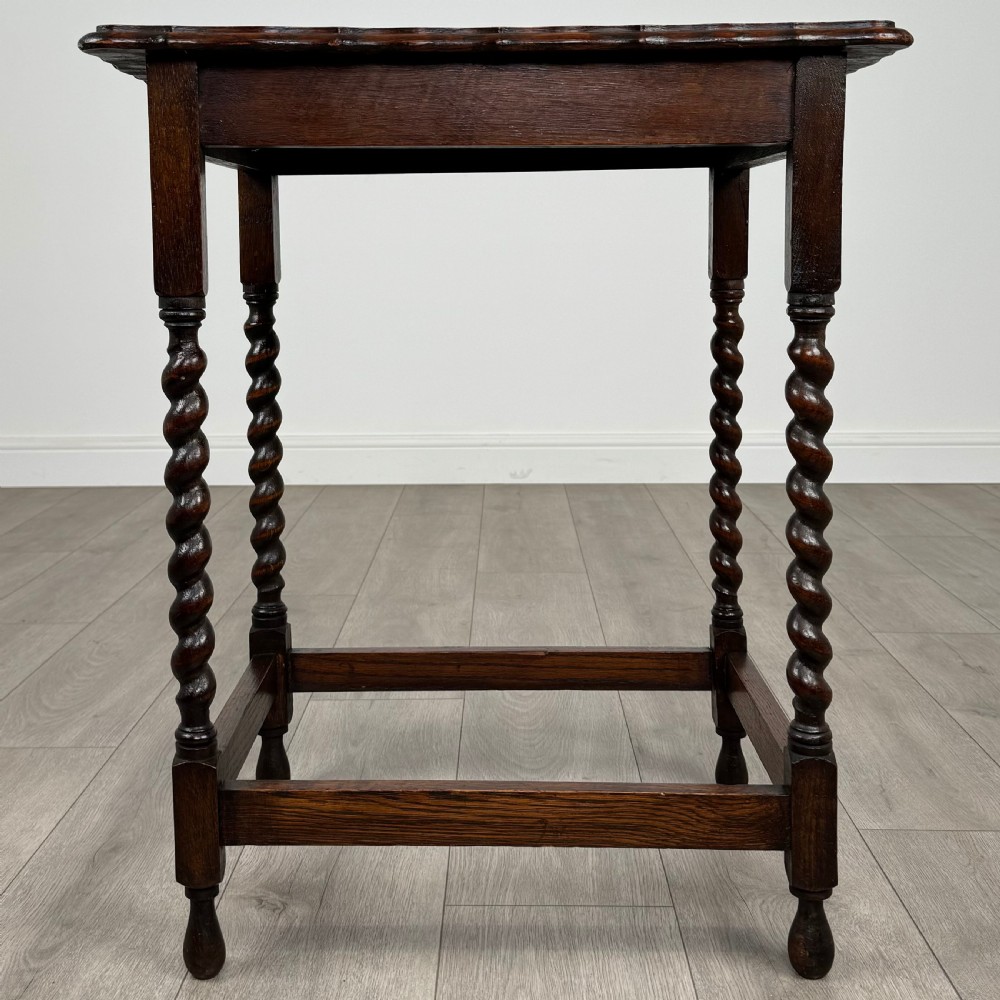  Antique 20th Century Good Quality Side Table In Oak  View V
