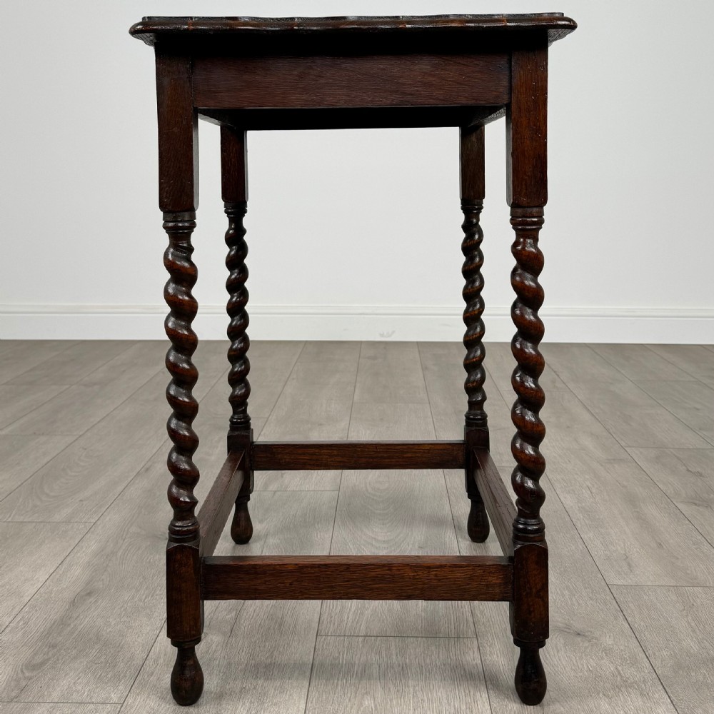  Antique 20th Century Good Quality Side Table In Oak  View VII