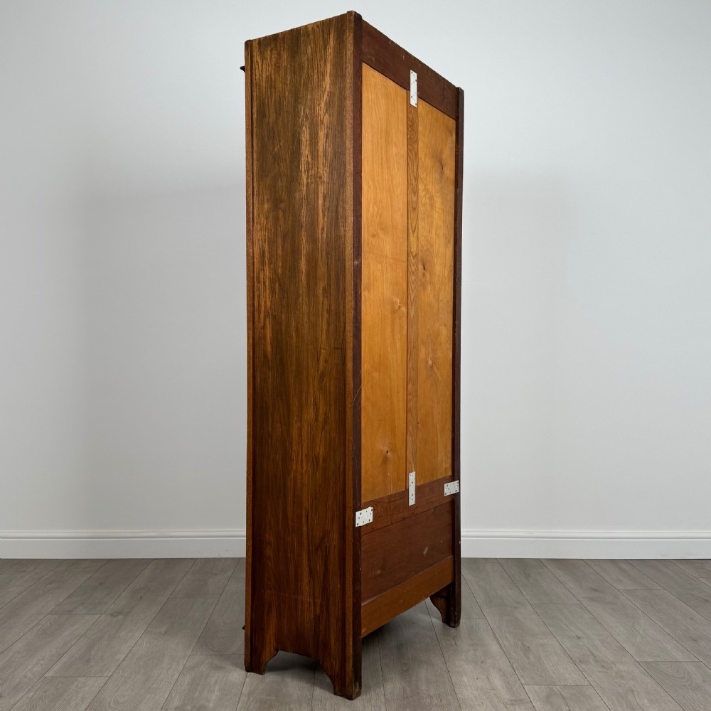 Antique 20th Century Art Nouveau Style Oak Wardrobe  View VI