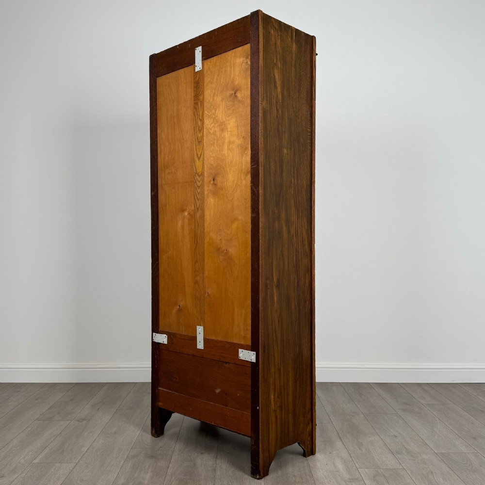 Antique 20th Century Art Nouveau Style Oak Wardrobe  View VII
