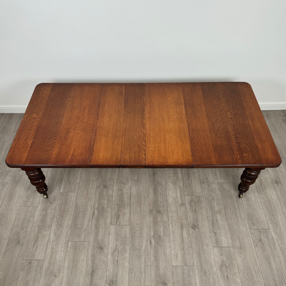 Antique 19th Century Extending Dining Table In Oak  View III