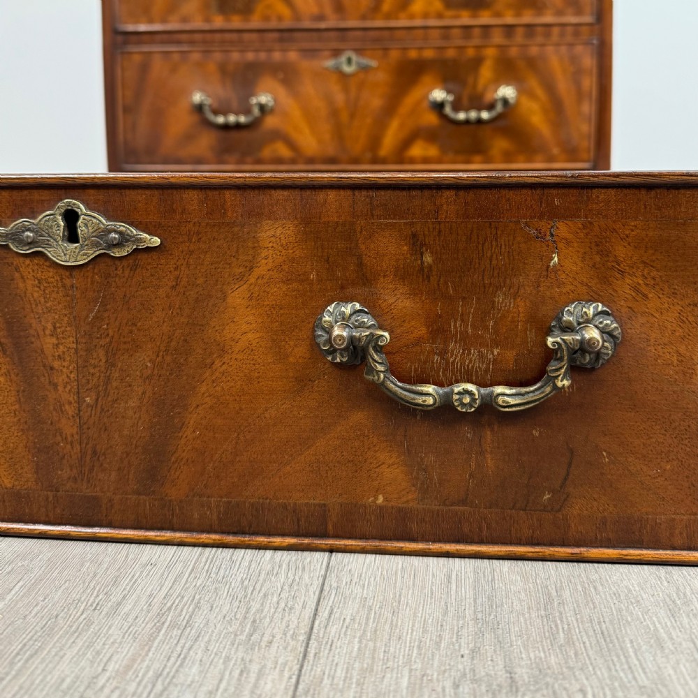 Antique 20th Century Small Chest On Chest In Mahogany  View XII