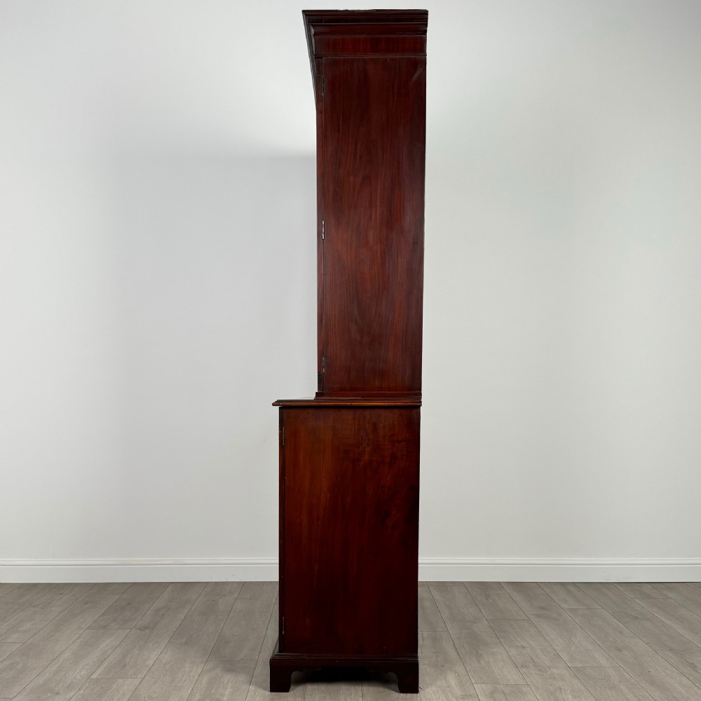  Antique 18th Century Bookcase On Cupboard In Mahogany  View V