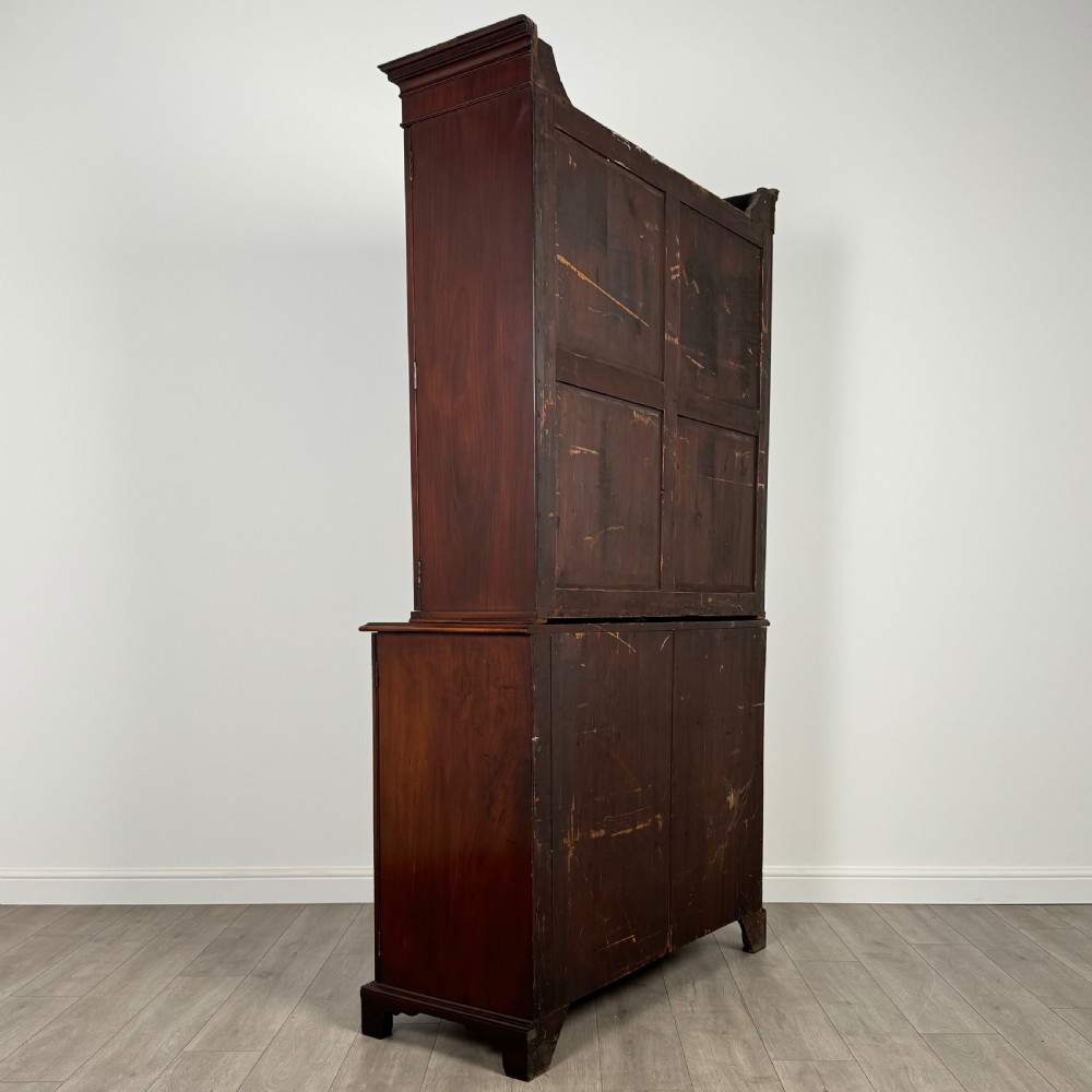  Antique 18th Century Bookcase On Cupboard In Mahogany  View VI