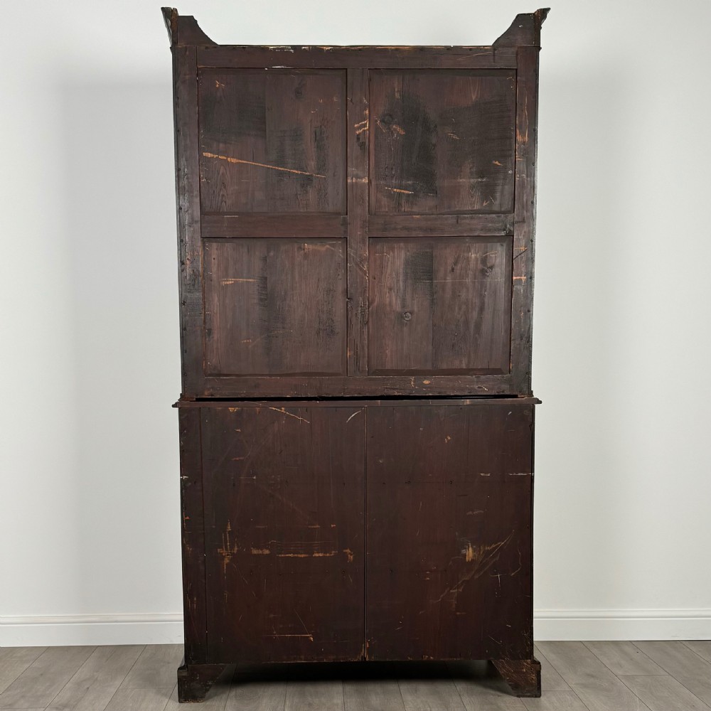  Antique 18th Century Bookcase On Cupboard In Mahogany  View VII