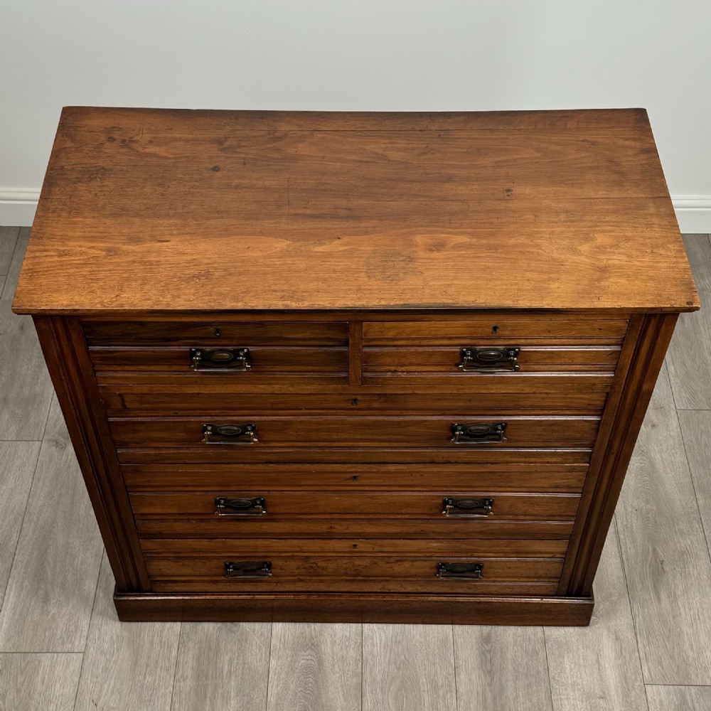 Antique 20th Century Good Quality Walnut Chest Of Drawers  View IX