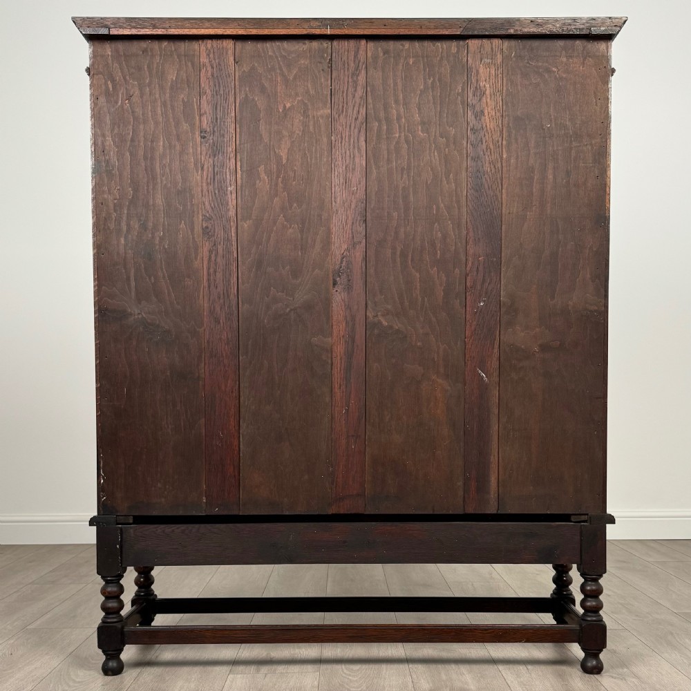 Antique 20th Century Jacobean Style Oak Display Cabinet  View V