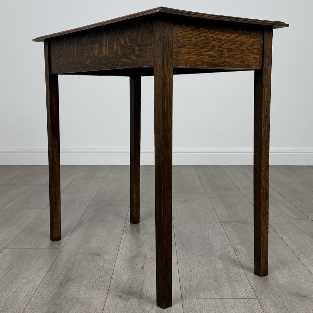 Antique 18th Century Good Quality Small Oak Writing Table  View VI