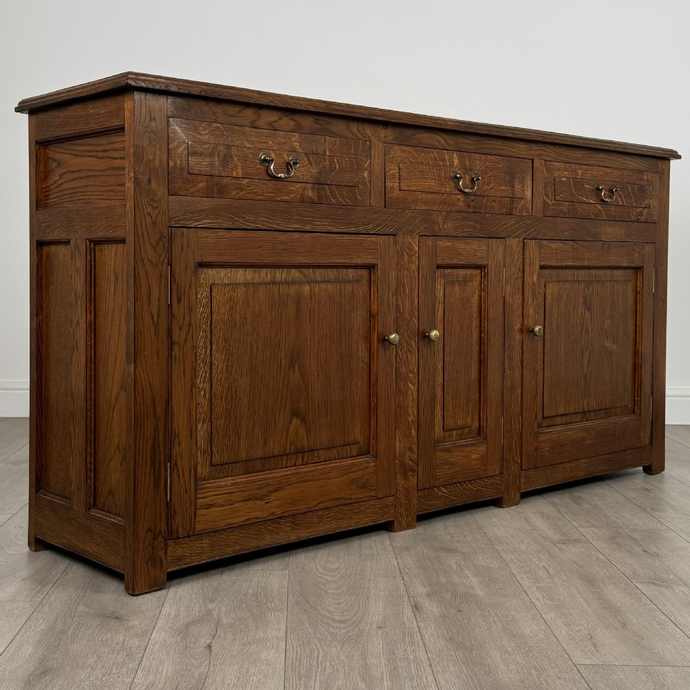  Antique 20th Century Fine Quality Dresser Base In Oak  View IX