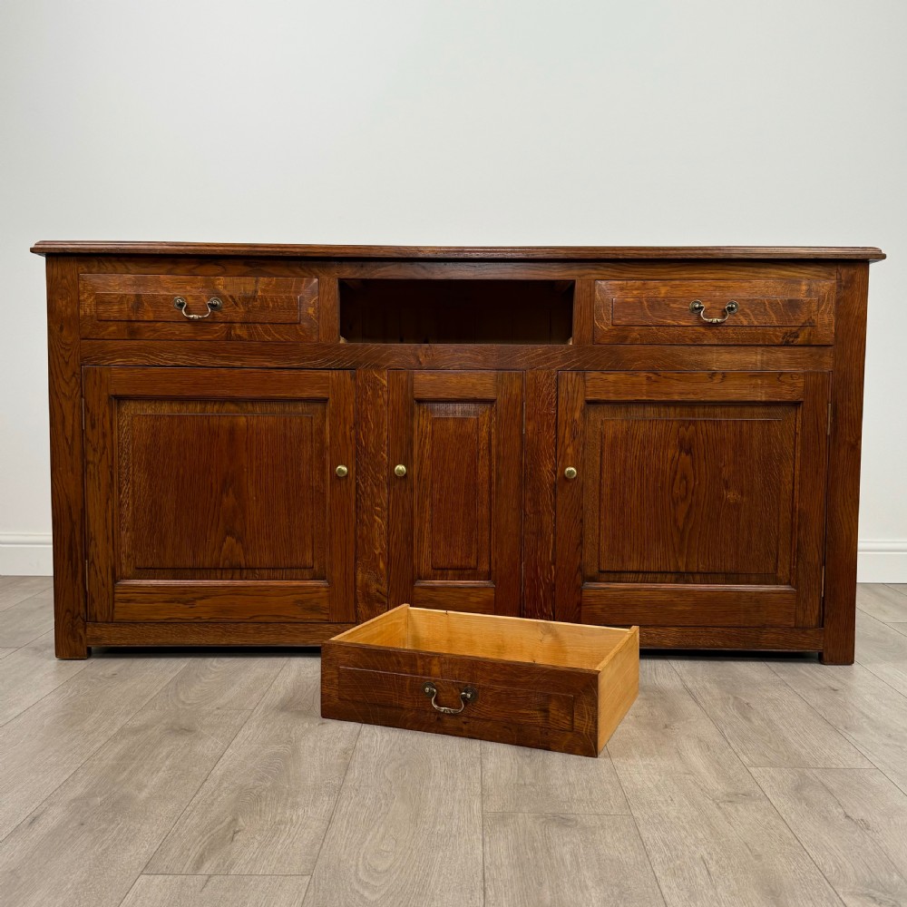  Antique 20th Century Fine Quality Dresser Base In Oak  View XI