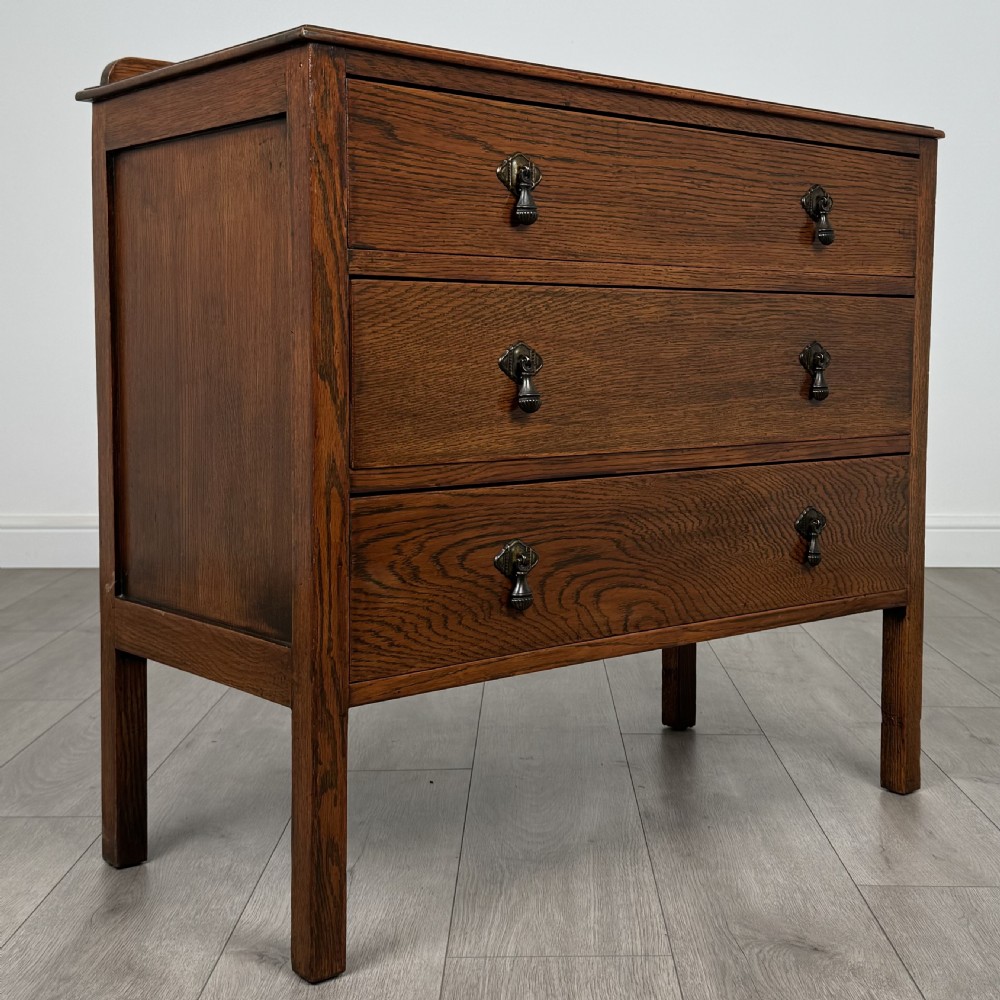 Antique 20th Century Golden Oak Chest Of Drawers  View VIII