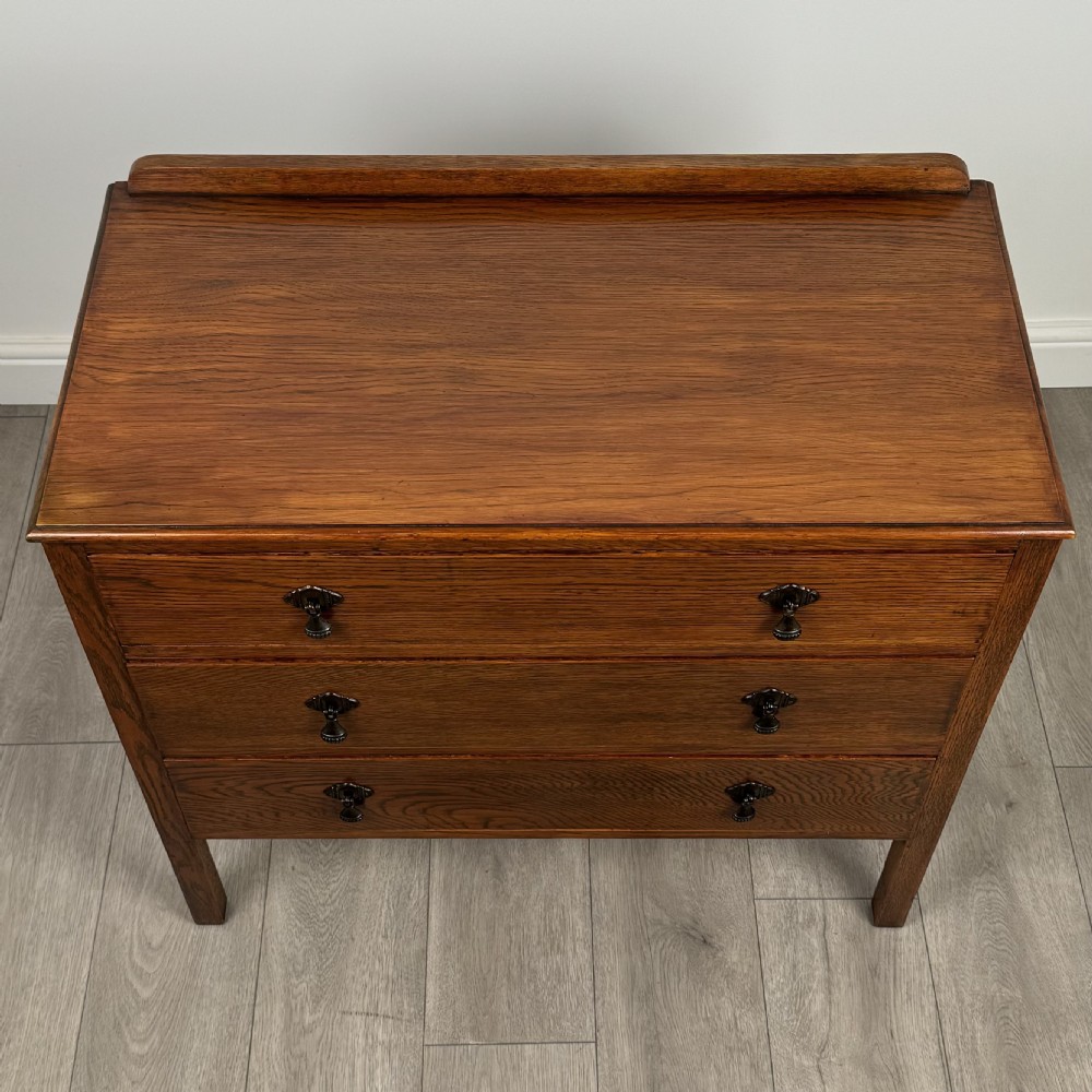 Antique 20th Century Golden Oak Chest Of Drawers  View IX