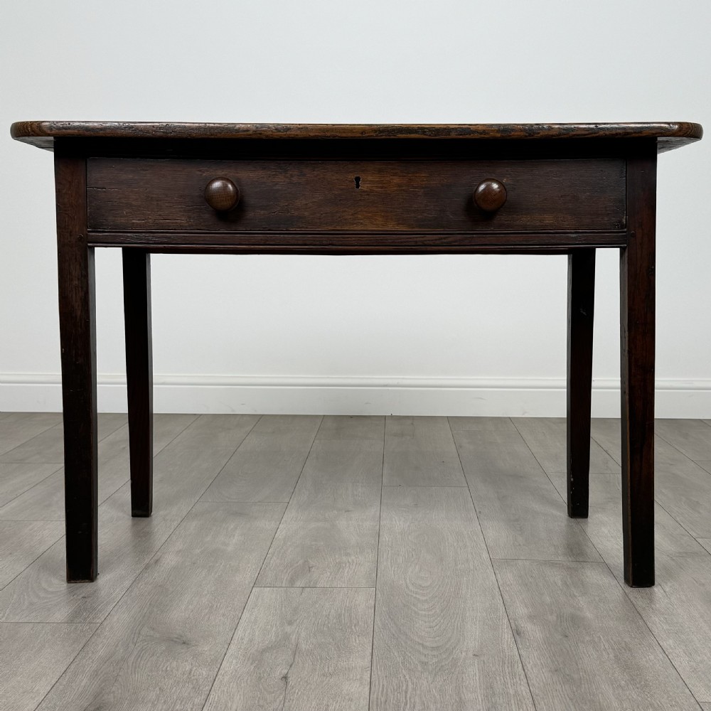 Antique 18th Century Good Quality Writing Table In Oak 