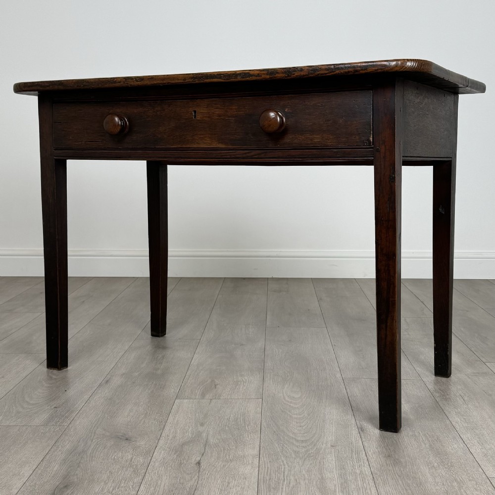 Antique 18th Century Good Quality Writing Table In Oak  View II