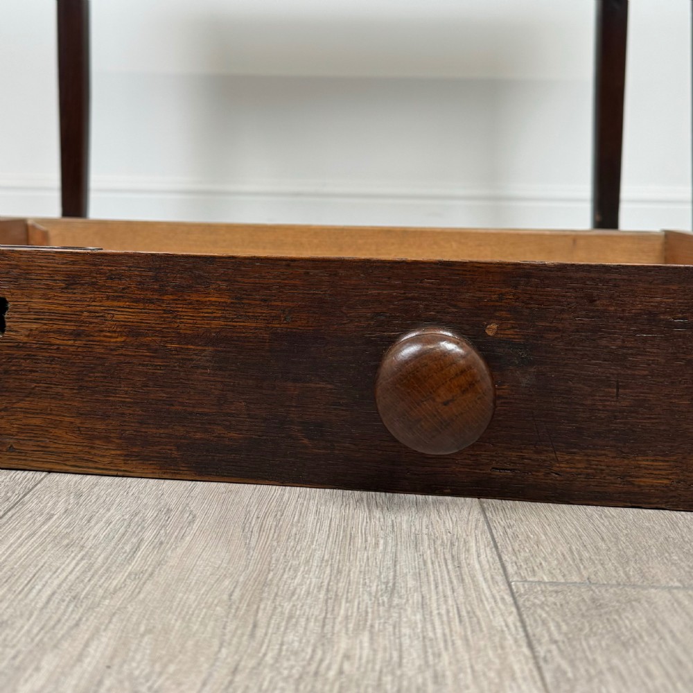 Antique 18th Century Good Quality Writing Table In Oak  View XI