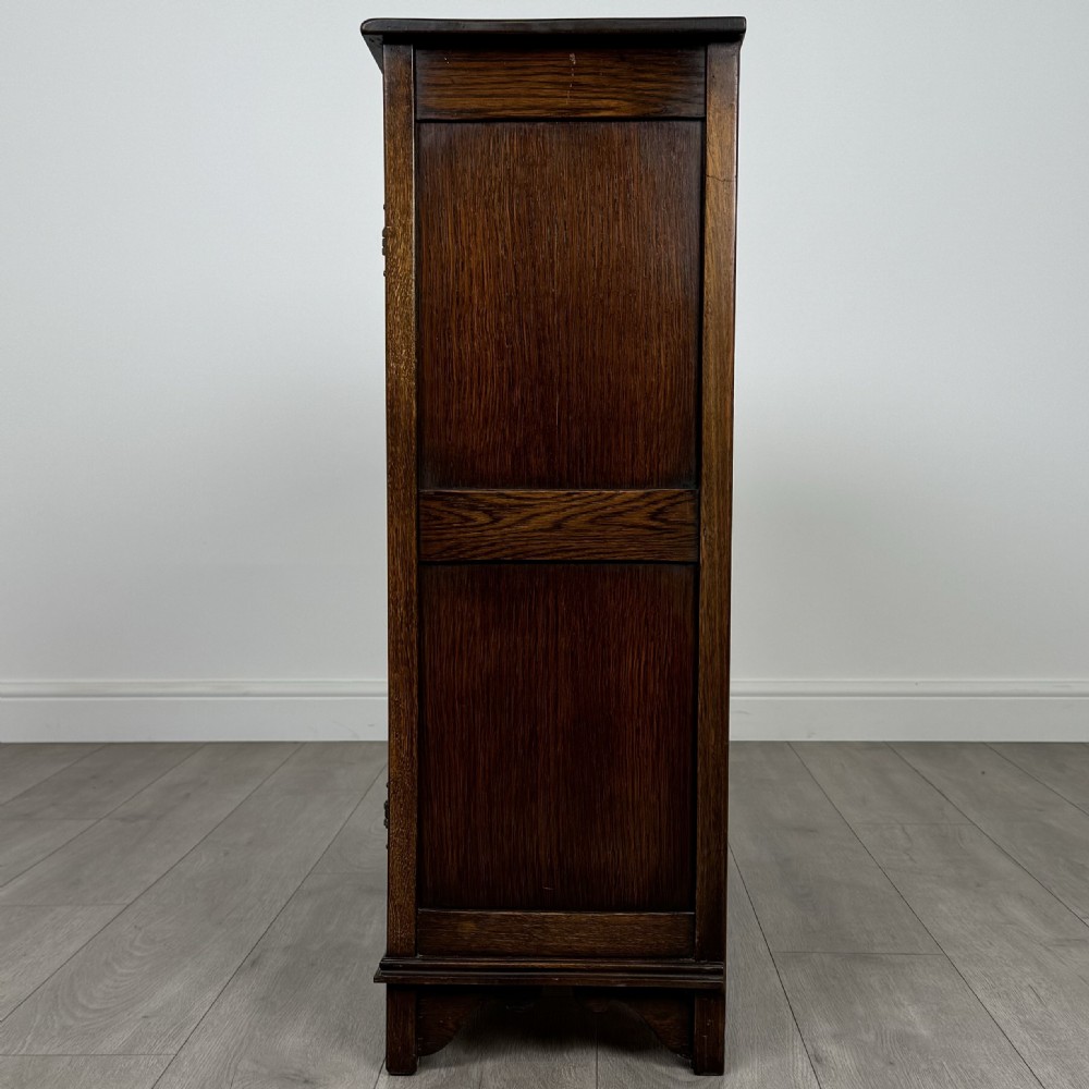 Antique 20th Century Glazed Display Cabinet In Oak  View IV