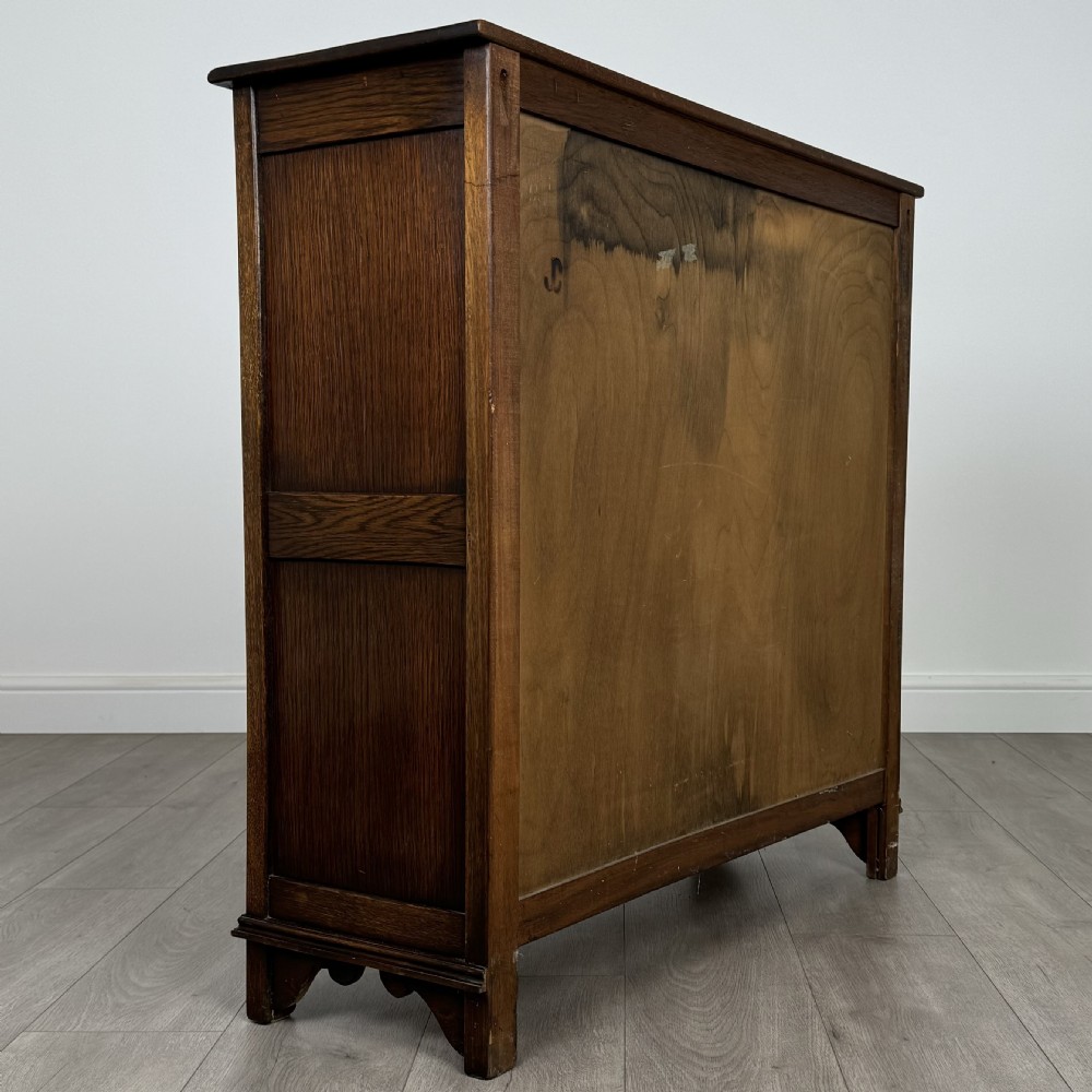 Antique 20th Century Glazed Display Cabinet In Oak  View V