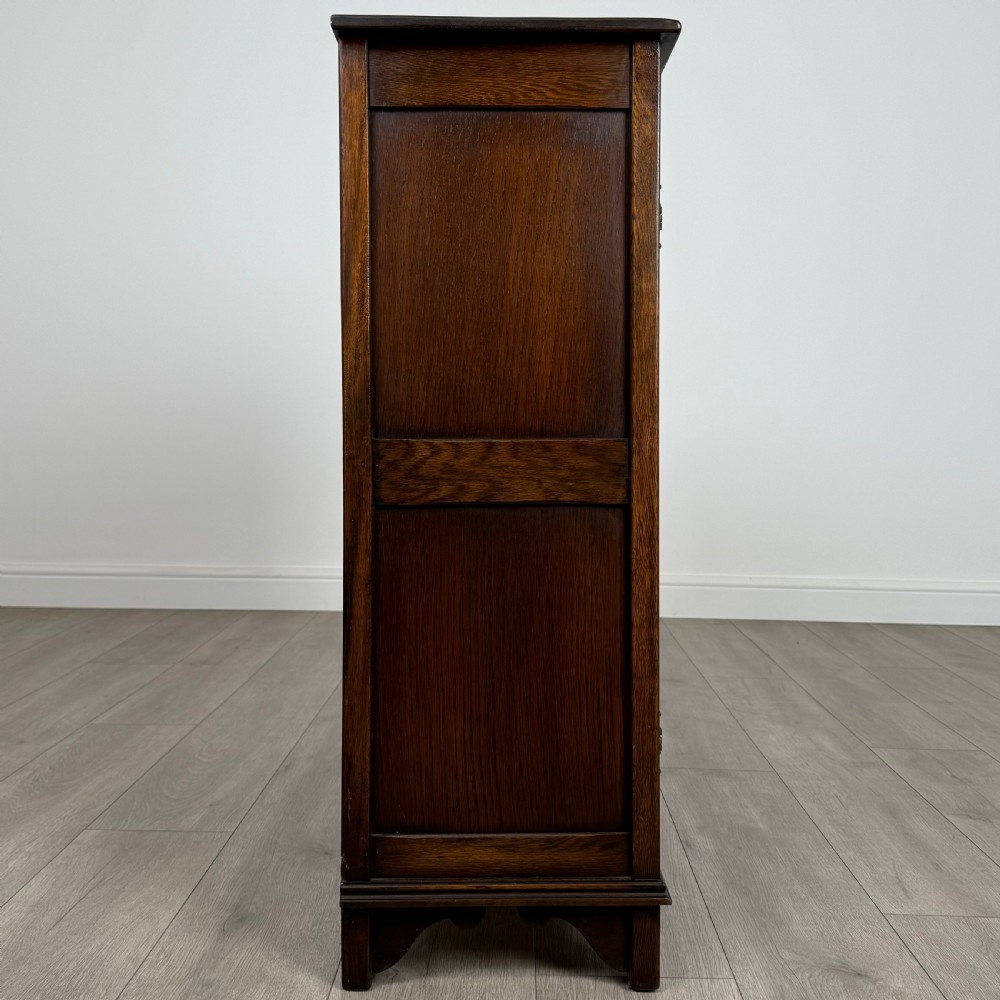 Antique 20th Century Glazed Display Cabinet In Oak  View VIII