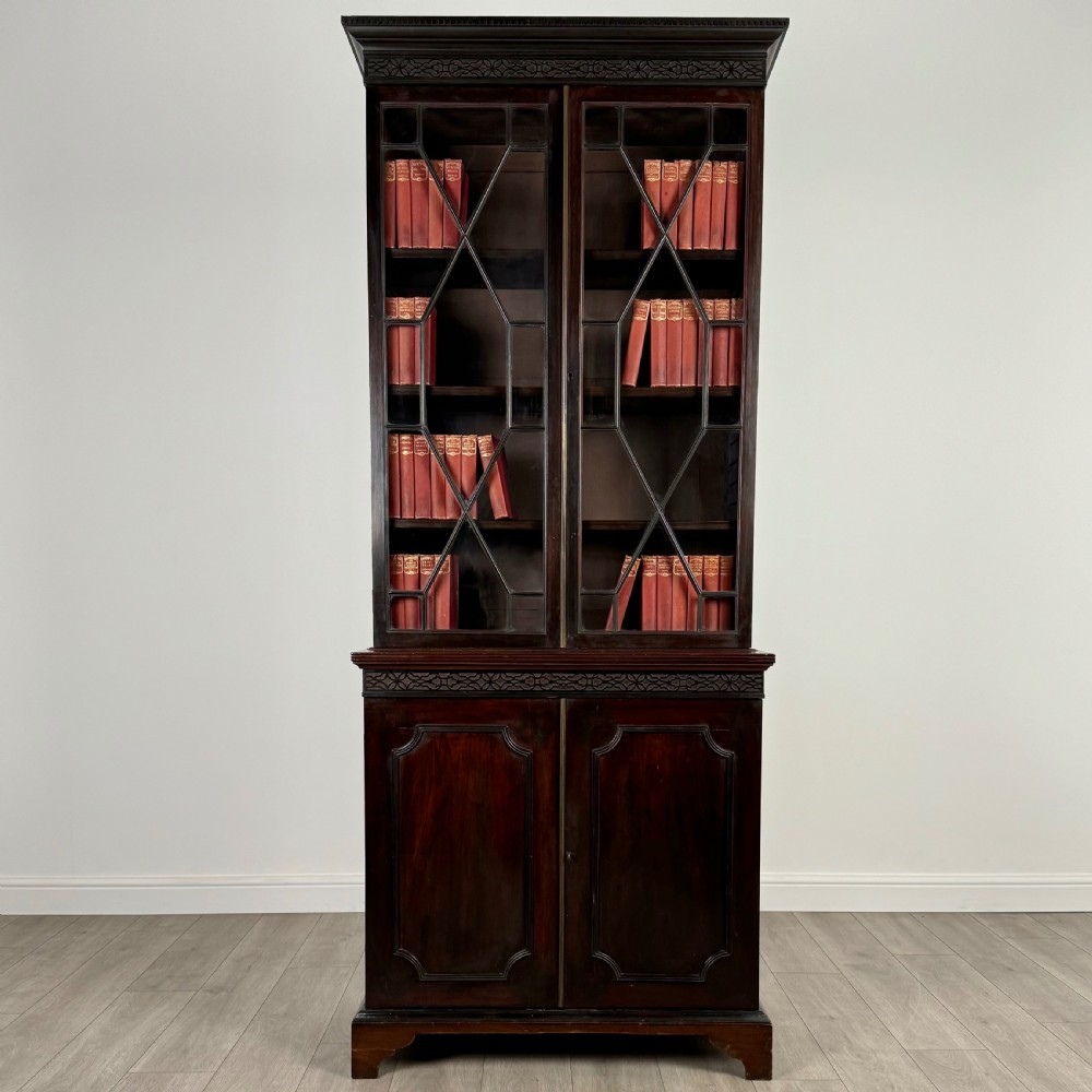 Antique 19th Century Chippendale Style Bookcase 