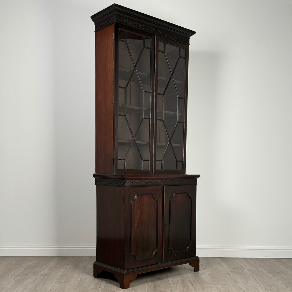 Antique 19th Century Chippendale Style Bookcase  View X