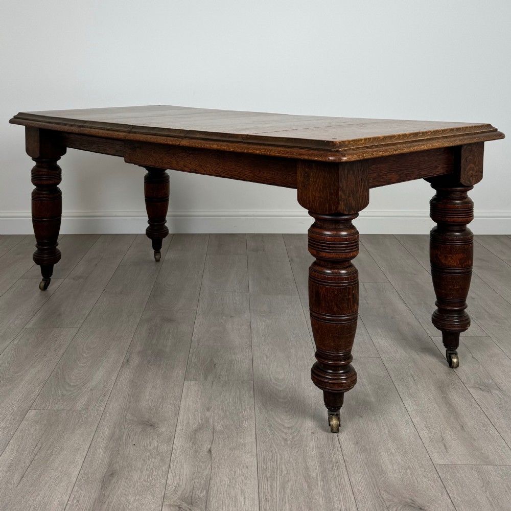 Antique 19th Century Rare Oak Dining Table Of Small Proportions 