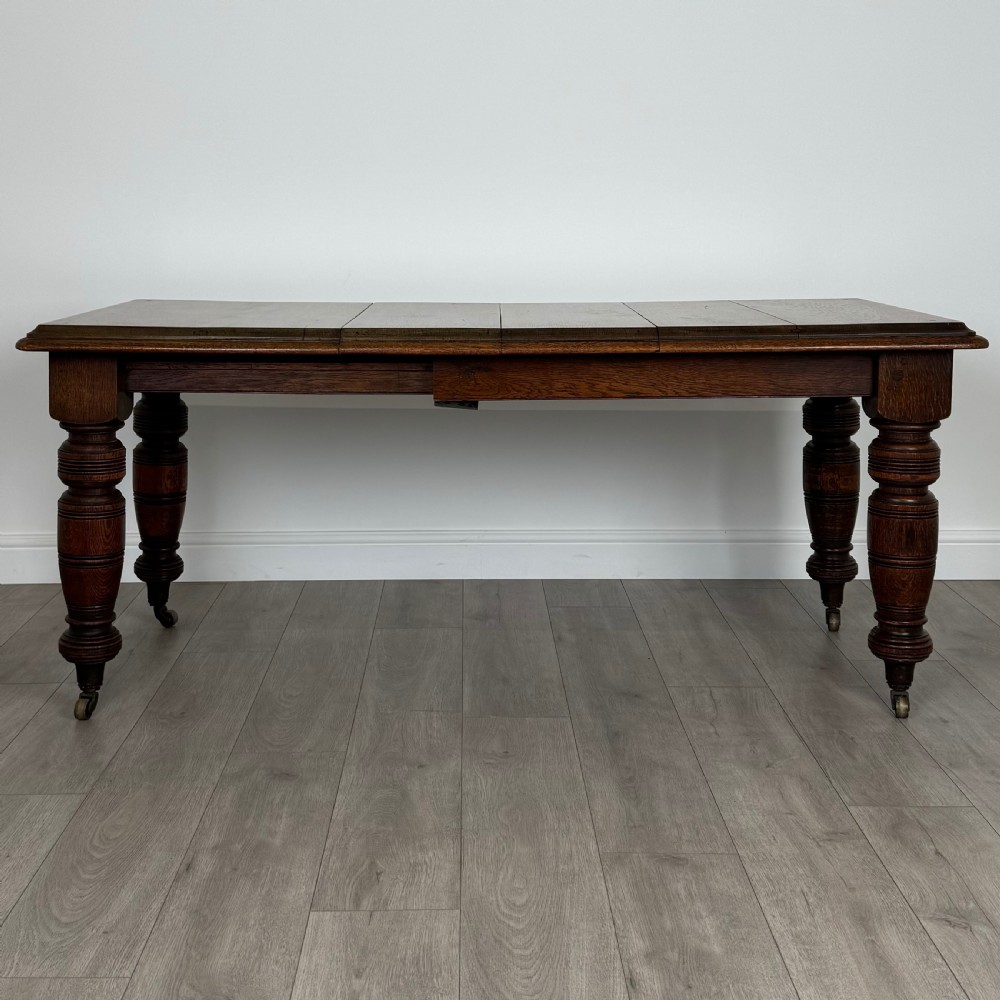 Antique 19th Century Rare Oak Dining Table Of Small Proportions  View II