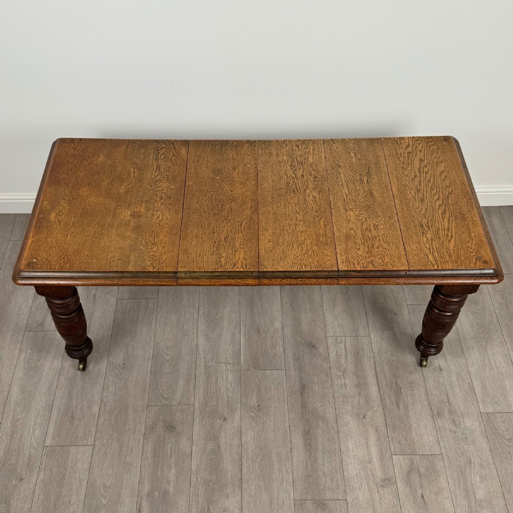 Antique 19th Century Rare Oak Dining Table Of Small Proportions  View III