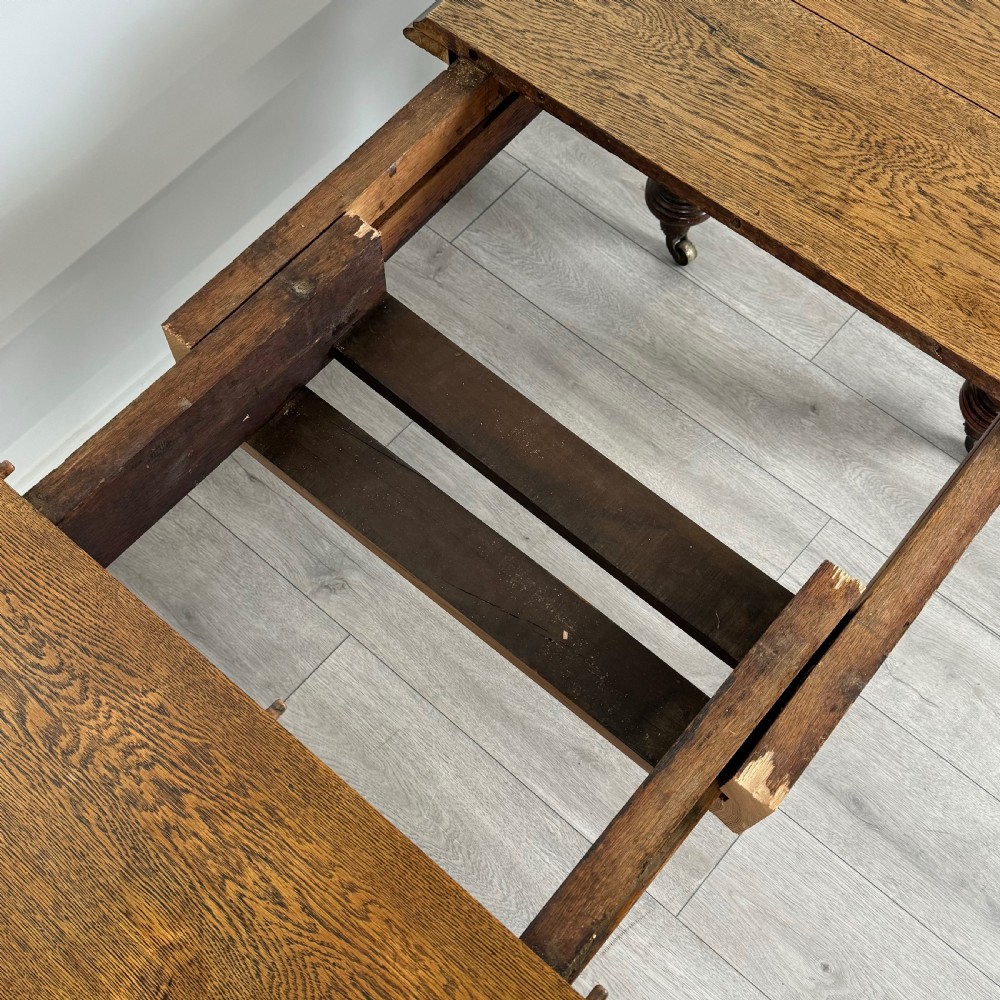 Antique 19th Century Rare Oak Dining Table Of Small Proportions  View V