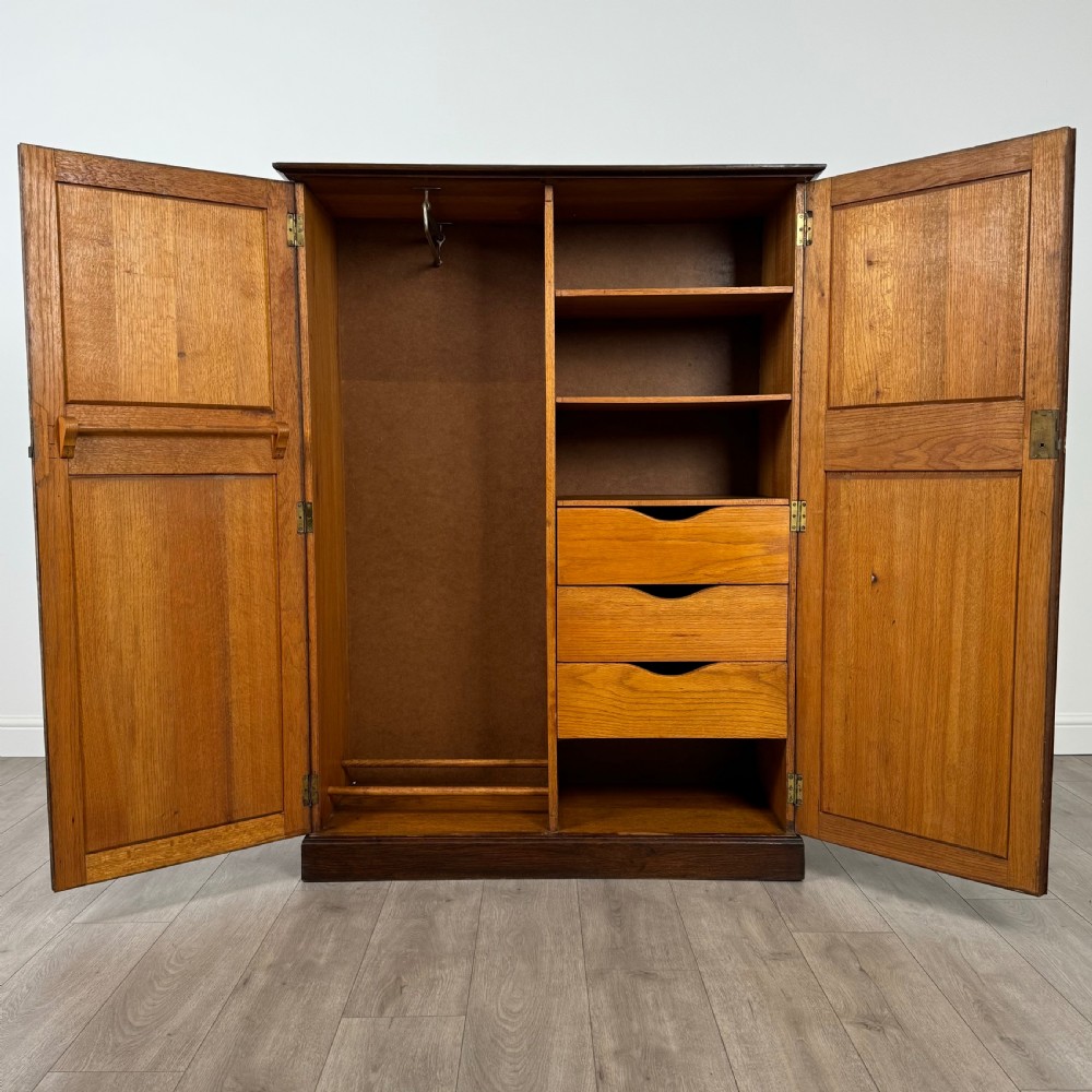 Antique 20th Century Small Oak Wardrobe Of Good Quality  View II
