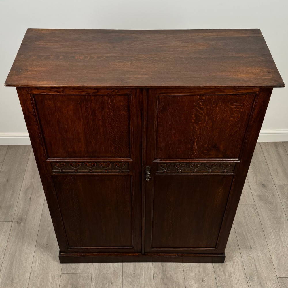 Antique 20th Century Small Oak Wardrobe Of Good Quality  View IX